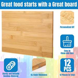 18 pièces planche à découper en bois en vrac cuisine planches à découper grand service ensemble de découpe en bois pour cuisine viande fromage - Product Image 3