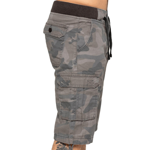 Nouveaux shorts d'été pour hommes, décontractés, taille mi-haute, 6 poches, uni, respirant, polyester/coton - Product Image 4