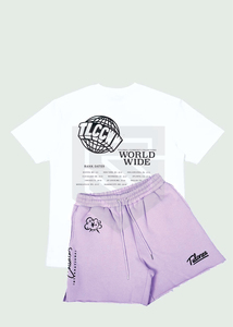 Custom Two Piece Short Set Casual Tracksuit Breathable Customized Streetwear <b>T</b>-<b>shirts</b> & Shorts Fabric Outfits For Men - Product Image 5
