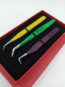 Getup brosons ขนตาปลอม90องศาสไตล์ปลาโลมามืออาชีพแหนบต่อขนตาหยักเรียบ - Product Image 6