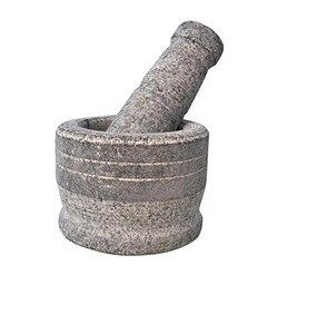 Juego de mortero y Maja de piedra de mármol blanco del fabricante, triturador de píldoras de Medicina de especias para uso manual - Product Image 2