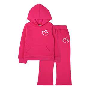 Abbigliamento Casual da ragazza 2 pezzi in pile Set # N27 caldo e comodo per bambini di età compresa tra 1 e 10 anni - Product Image 3