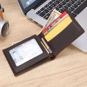 Cartera Bifold de Cuero con Logotipo Personalizado, Cartera Corta con Cierre Abierto, Diseño Moderno y Elegante para Hombre - Product Image 5