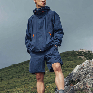 Custom Two Piece <b>Windbreaker</b> Shorts Jacket Set Men Hiking Hip Hop <b>Windbreaker</b> Suit Men's Mountain Rain Suit Men - Product Image 6