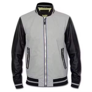 Veste bomber en laine 100% noire de haute qualité pour homme, style varsity, coupe slim, avec détails boutonnés et doublure en satin - Product Image 6