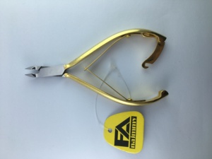 ที่หนีบเล็บสเตนเลสสตีลด้ามจับเคลือบทองมีสปริงสองชั้น - Product Image 5