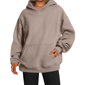 Sudadera con capucha de lana de algodón 100% para mujer, alta calidad, HeavyGSM, transpirable, cómoda, superventas, estampado bordado - Product Image 1