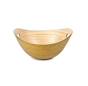 Bol à mélanger en bois de forme ronde de luxe Meilleur design Idéal pour la vaisselle de restaurant de mariage Service de nourriture d'Inde - Product Image 4