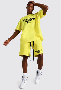 Ensemble short et chemise surdimensionné avec logo Dtg pour homme été 100% coton T-Shirts Shorts mode 2 pièces pour homme ensemble court - Product Image 6