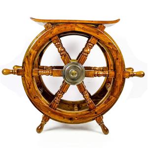 Classic for Glam Adjustable Wooden <b>Ship</b> <b>Wheel</b> Nautical Maritime Steering Wall Decorative Gift for Hanging - Product Image 2