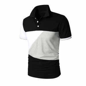 Golf de secado rápido personalizable para hombres para camisetas de polo 100% camisetas de algodón con tela de punto bordada de patrón sólido - Product Image 3