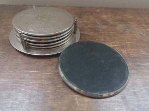 2023 Vintage Argent Métal Sous-verres Design Moderne Chambre D'hôtel Restaurant Bureau En Gros Nouvelle Collection Fabriqué en Inde - Product Image 4