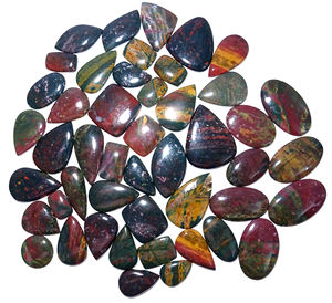 Nuevo cabujón de piedra de sangre natural al por mayor, piedras preciosas sueltas de alta calidad, cuarzo liso bien pulido para curar - Product Image 1