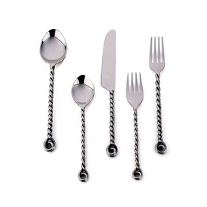 Couverts en acier de portabilité bien polis Ensemble de cuillères de mariage Couverts multicolores Idéal pour les ustensiles de cuisine de table Hôtel Servir Ware - Product Image 5