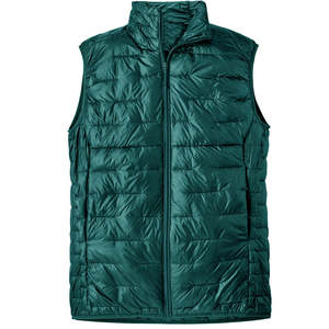 Nueva llegada de los hombres Puffer chaleco chaqueta para los hombres a prueba de agua con cuello de pie y cremallera chaleco sin mangas chaquetas de los hombres - Product Image 5