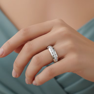 Modern Channel Set Diamond Anniversary <b>Band</b> <b>Ring</b> For Women's - Product Image 5