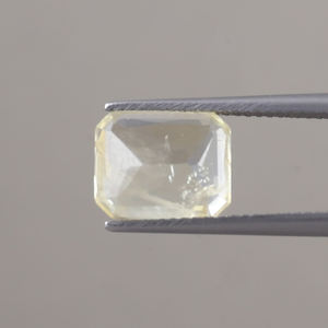 Saphir bleu jaune naturel, pierre précieuse non montée, certifiée IGI, qualité AAA, taille émeraude 10,5x9mm, 4,89 carats, bijoux fins légers - Product Image 3