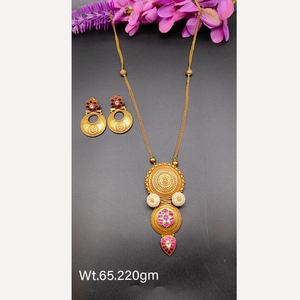 925ชุดเครื่องประดับเจ้าสาวชุบทองเงินสเตอร์ลิงชุดสร้อยคอเครื่องประดับสำหรับผู้หญิงเครื่องประดับชาติพันธุ์อินเดียต่างหู Jadau แบบดั้งเดิม - Product Image 2