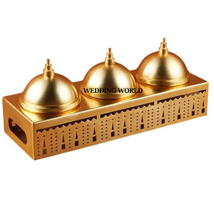 Juego de tres cuencos de chocolate con acabado dorado mate Última nueva colección Cuenco de chocolate hecho a mano decorativo para boda - Product Image 3