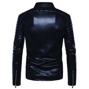 Chaqueta de cuero negro para hombre, chaquetas de cuero NAPA oveja Premium, chaqueta de cuero para hombre - Product Image 3