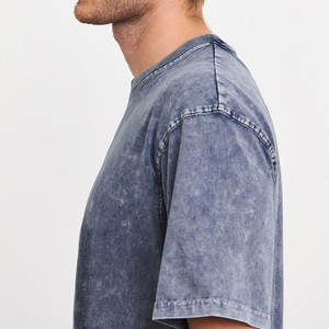Mejor Material ácido tela lavada nuevo estilo hombres camisetas/venta al por mayor transpirable hombres ácido lavado camisetas - Product Image 3