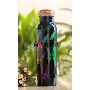 Botella de cobre Premium hecha a mano Método de flujo de agua potable directa Apelación atemporal para la salud Diseño consciente Clientes con mentalidad - Product Image 2