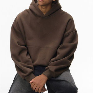 Sweat à capuche unisexe surdimensionné pour l'hiver, streetwear décontracté, pull à poche kangourou, cordon de serrage réglable, confortable, 100% brodé, uni, teint - Product Image 3