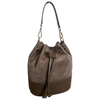 Sac seau vintage en cuir véritable, nouveau design, mode bohème, sac bandoulière pour femme, fermeture éclair antivol portable
