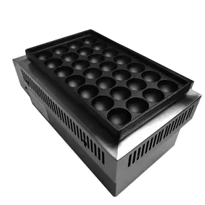 JTS Design Heavy Duty Commercial Gas Wholesale Non-Stick Heavy Duty Snack Fishball Oven Takoyaki Plate Grill Fish Ball Machine