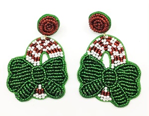 Pendientes Tradicionales Bordados con Cuentas para un Look Festivo, Pendientes Coloridos Bordados a Mano con Cuentas para Mujer a Precio Económico - Product Image 6