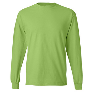 เสื้อยืดแขนยาวผู้ชาย ดีไซน์ยอดนิยมปี 2025 ผ้าฝ้าย 100% ทรงโอเวอร์ไซส์ แบบเรียบ สีพื้น ลายเรียบง่าย เสื้อยืดแขนยาวโอเวอร์ไซส์ - Product Image 1