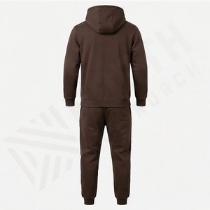 Survêtements pour hommes en molleton, pull uni, couleurs personnalisées, coupe ajustée, logo personnalisé imprimé, OEM, 100% coton, vêtements de sport - Product Image 2