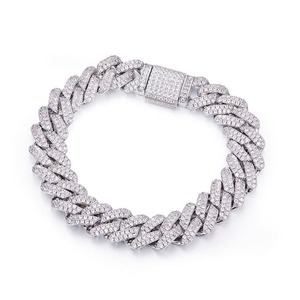 Bracelet chaîne cubaine en diamant d'excellente qualité pour un maximum de brillance et de confort disponible au meilleur prix depuis l'Inde - Product Image 4