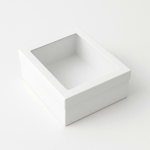 Hộp Quà Tặng Giấy trắng sang trọng bán chạy nhất với cửa sổ lớn rõ ràng cho các sản phẩm cao cấp, giao hàng bán lẻ và quà tặng thời trang - Product Image 1