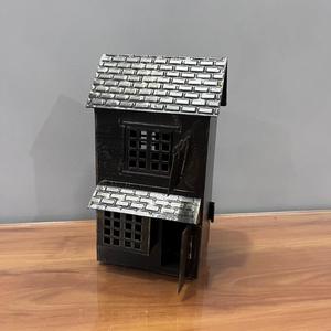 Casa para pájaros de metal, decoración de mesa, decoración del hogar, estilo industrial, forma rectangular, decoración de jardín para todas las estaciones - Product Image 1