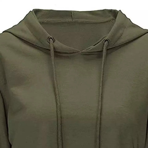 Venta al por mayor de alta calidad recortada superior Sudadera con capucha de moda al aire libre con estilo de manga completa de longitud Crop Top Mujeres Sudadera con capucha personalizada - Product Image 6