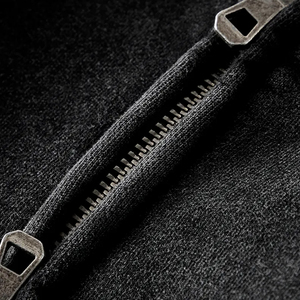 Sudaderas con capucha con logotipo personalizado 400 GSM para hombre, sudaderas con cremallera de doble deslizador informales, sudaderas con capucha de algodón en blanco de gran tamaño para hombre - Product Image 2