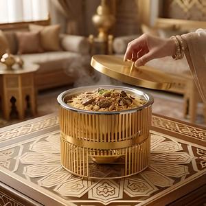 Olla térmica de lujo con tapa para servir alimentos, elegante cazuela para servir en la mesa, ideal para cenas en casa, buffets y ocasiones especiales - Product Image 3