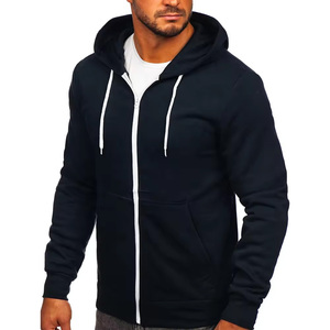 Vente en gros de sweats à capuche pour hommes en coton épais imprimé sur mesure sweats à capuche d'hiver à fermeture éclair avec étiquette gratuite avec impression en relief - Product Image 6