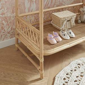 Perchero moderno de ratán para ropa, Perchero de pie de secado para dormitorio, precio barato - Product Image 6