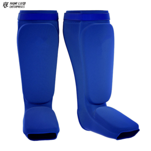 Espinilleras de Boxeo Profesionales de Cuero con Logotipo Personalizado, Protector de Piernas para Muay Thai y MMA, Almohadillas de Entrenamiento de Alta Calidad - Product Image 1