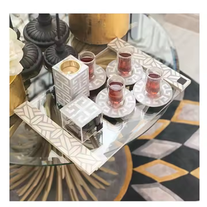 Boîte de brûleur Bakhoor moderne Incrustation d'os arabe de luxe Mubkhar Incrustation de nacre Brûleur d'encens pour décoration d'intérieur de qualité supérieure 2025 - Product Image 4