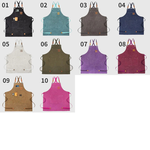 Tablier de travail Tabliers de chef pour femmes hommes avec de grandes poches en toile - Product Image 1