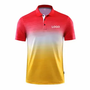 Impression par sublimation de teinture personnalisée t-shirt polo pour hommes séchage rapide 100% polyester spandex t-shirt fabrication de polo au Pakistan