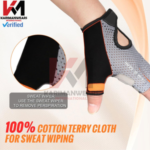 Gants de cyclisme sans doigts pour hommes et femmes, respirants et rembourrés absorbant les chocs, pour vélo de route, VTT, antidérapants - Product Image 6