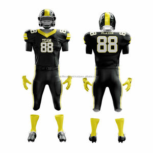 Uniformes Deportivos para Adultos de Poliéster de Alta Calidad 100% OEM, Impresión Digital, Tallas Grandes, Jersey de Fútbol Americano Corto y Transpirable - Product Image 1