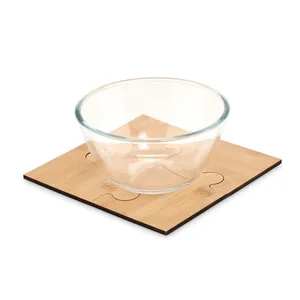 LEPY <b>Set</b> of 4 Sustainable Puzzle <b>Coasters</b> Eco-Friendly Mats & Pads for Home or Office Use - Product Image 3