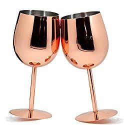 Copa de Metal de 350 ml y 500 ml con Recubrimiento de Oro Rosa, Plata, Oro y Cobre de Grado Alimenticio, Flauta para Champán, Copa de Vino Tinto de Acero Inoxidable - Product Image 4