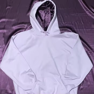 Custom Chenille embroidery Oversized Satin Hoodie French Terry Cotton Plus Size Silk Lining Hoodies <b>Men</b> satin lined hoodies - Product Image 2