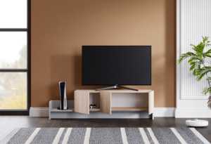 Soportes de TV en color gris y Sonomo con imagen moderna del fabricante turco, superventas para uso en sala de estar y dormitorio - Product Image 4